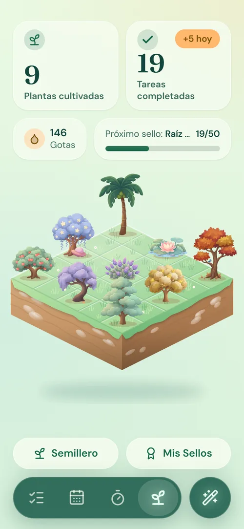 La app: tu jardín con plantas que crecen
